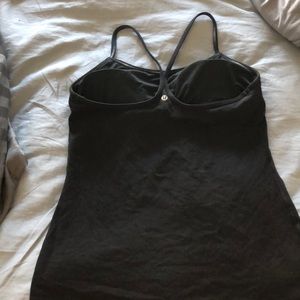 Lululemon Power Y tank- EUC- size 12 black
